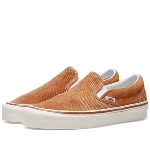 Vans Tan Corduroy Slip On Shoe